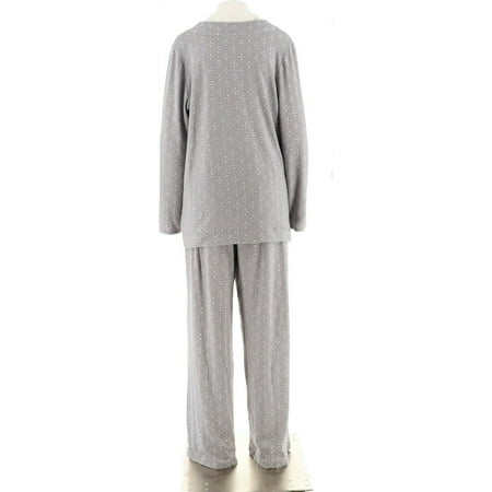 Carole Hochman Printed Hacci Lounge Pajama Set Mauve XL NEW A297471
